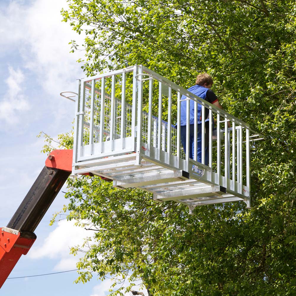 Arbeitsbühne »Breit« – mit seitlichem Einstieg (vollverzinkt)